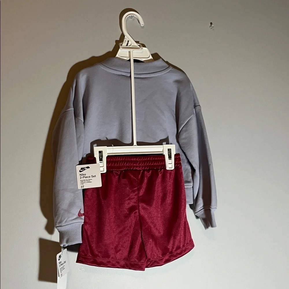 Nike Kids' Lavender Hoodie and Maroon Skort set